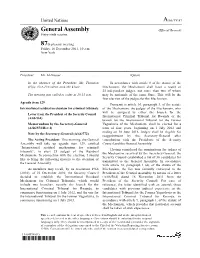 General Assembly Official Records Sixty-Sixth Session