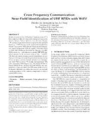 Near-Field Identification of UHF Rfids with Wifi!