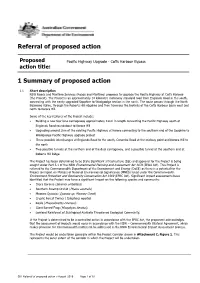 Referral of Proposed Action