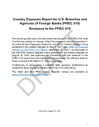 Revisions to the FFIEC 019