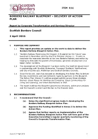 Borders Railway Blueprint – Delivery of Action Plan