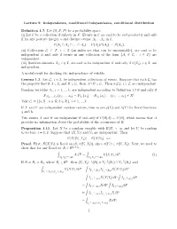 (Ω, F,P) Be a Probability Spac