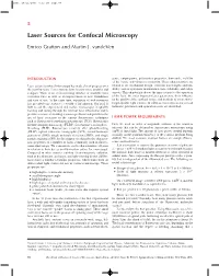 Laser Sources for Confocal Microscopy