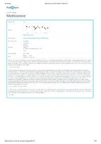 Methionine | C5H11NO2S - Pubchem
