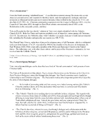 What Is Ecumenism*?