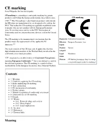 CE Marking from Wikipedia, the Free Encyclopedia