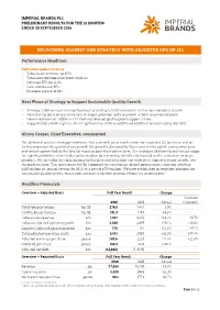 Delivering Against Our Strategy with Adjusted Eps up 12%