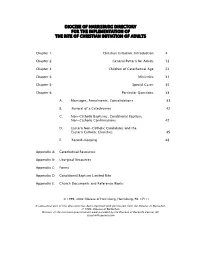 Diocese of Harrisburg Directory for the Implementation of the Rite of Christian Initiation of Adults