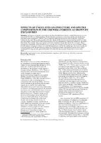 Effects of Ungulates on Structure and Species Composition in The