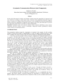 Grammatic Communication Between Joint Components