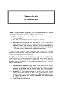 Hypercalcemia