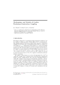 Mechanisms and Models of Cardiac Excitation-Contraction Coupling