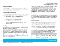 Powerschool Basics Quick Reference Card