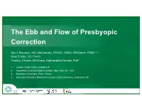 The Ebb and Flow of Presbyopic Correction