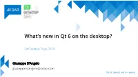 What's New in Qt 6 on the Desktop?