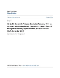 Air Quality Conformity Analysis : Destination