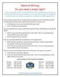 DNRC-Opencut Mining: Do You Need a Water Right?