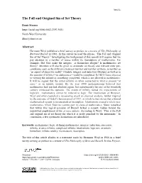 Fall and Original Sin of Set Theory.Pdf