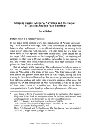 Sleeping Furies: Allegory, Narration and the Impact of Texts in Apulian Vase-Painting*