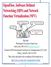 Tutorial on Openflow, Software Defined Networking (SDN) and Network Function Virtualization (NFV)