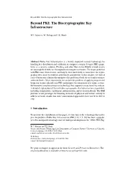 Beyond PKI: the Biocryptographic Key Infrastructure Beyond PKI: the Biocryptographic Key Infrastructure