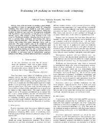 Evaluating Job Packing in Warehouse-Scale Computing