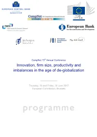 Innovation, Firm Size, Productivity and Imbalances in the Age of De-Globalization