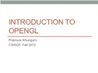 Introduction to Opengl