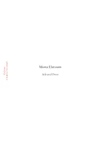 Mona Hatoum Selected Press