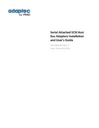Serial Attached SCSI Host Bus Adapters Installation and User's Guide