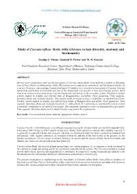 Study of Cuscuta Reflexa Roxb. with Reference to Host Diversity, Anatomy and Biochemistry