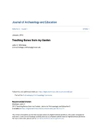 Teaching Bones from My Garden
