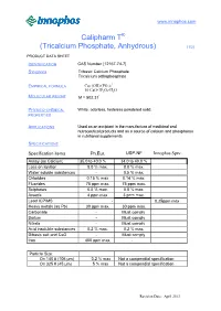 Tricalcium Phosphate, Anhydrous) (1/2)