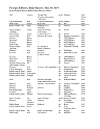 Foreign Editions Reverse-Sorted by Date Published