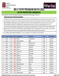 Iba It Nthp Program Batch 2021