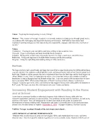 Increasing Student Engagement with Reading in the Home and at School
