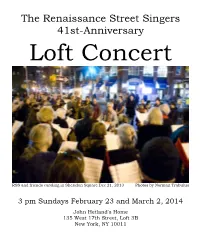 Loft Concert Program