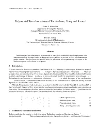 Polynomial Transformations of Tschirnhaus, Bring and Jerrard