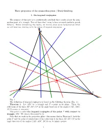 Three Properties of the Symmedian Point / Darij Grinberg