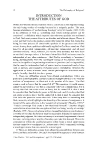 Introduction the Attributes of God