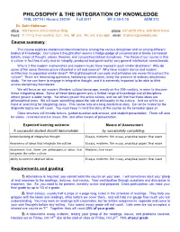 Philosophy & the Integration of Knowledge