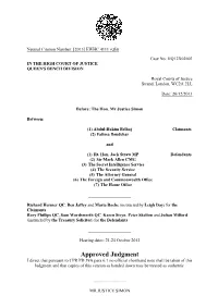 Approved Judgment