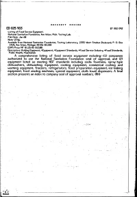 Authorized to Use the National Sanitation Foundation Seal