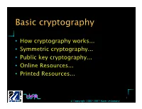 Basic Cryptography