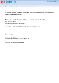Bayesian Uncertainty Analysis for a Regression Model Versus Application of GUM Supplement 1 to the Least-Squares Estimate