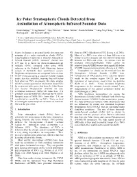 Ice Polar Stratospheric Clouds Detected from Assimilation of Atmospheric Infrared Sounder Data