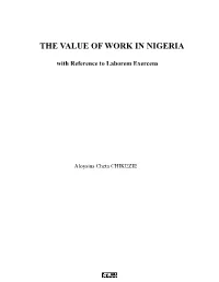 The Value of Work in Nigeria