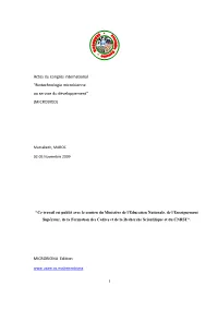 Actes Congrès MICROBIOD 1