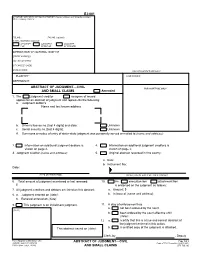 EJ-001 Abstract of Judgment—Civil and Small Claims