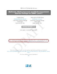 Multistate, Multicomponent and Multicompartment Species Package for SBML Level 3